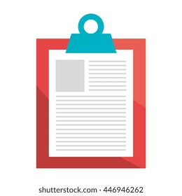 CV, document or simply sheet colorful icon, vector illustration graphic.