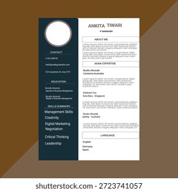 El CV presenta un diseño limpio, moderno y bien estructurado que resalta la información clave de manera clara y eficiente. Utiliza una paleta de colores simple con Fuentes profesionales para garantizar la legibilidad y un aspecto pulido. Los encabezados están claramente definidos, con un espaciado y alineación consistentes en todo el documento. El diseño enfatiza secciones importantes como el resumen profesional, las habilidades, la experiencia laboral y la educación, lo que facilita a los reclutadores escanear y comprender rápidamente las calificaciones. En general, el diseño refleja profesionalismo, claridad y atención al detalle.