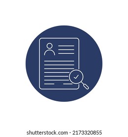 Búsqueda de CV para el icono de recursos humanos