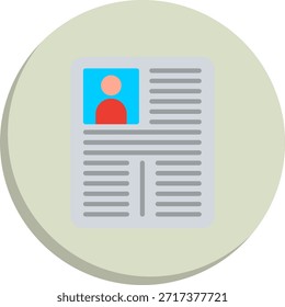 Ícone de Estilo de Círculo Plano CV