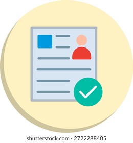 Icono de estilo de círculo plano CV