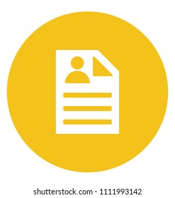 CV Flat Colored Icon 