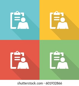 CV Flat Icon Concept