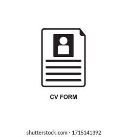 CV FORM ICON , BIOGRAPHY ICON