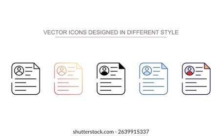 Cv Form icon design with white background stock illustration