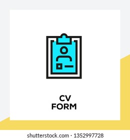 CV FORM LINE ICON SET