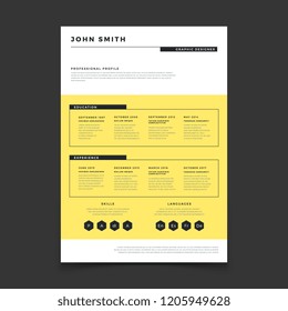 Cv form template. Professional resume stylish elegance template. Letter simple cover vector mockup. Illustration of cv interview candidate, profile with experience and education