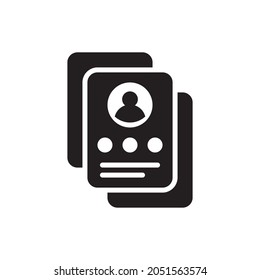 cv Form vector solid icon style illustration. EPS 10 file