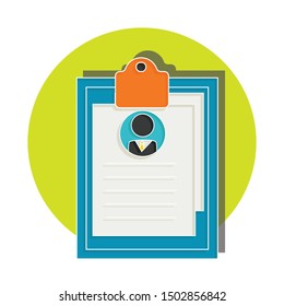 CV format concept on white background. Flat vector illustration use for your web page.
