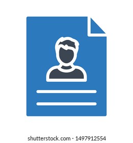 cv glyph colour vector icon