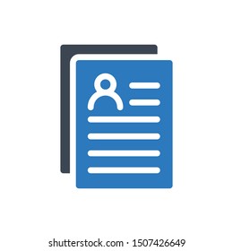 cv glyph colour vector icon
