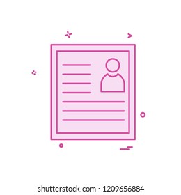 CV icon design vector