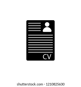 CV icon. Element of business. Premium quality graphic design icon. Signs and symbols collection icon for websites, web design, mobile app on white background