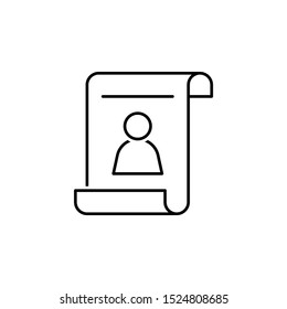 Cv icon. Element of head hunting icon