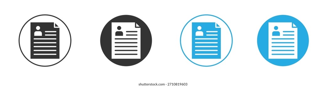 CV icon. Graphic icon design template