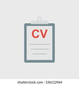 cv  icon illustration isolated vector sign symbol