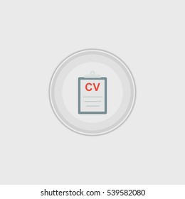 cv  icon illustration isolated vector sign symbol