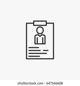 Cv icon illustration isolated vector sign symbol
