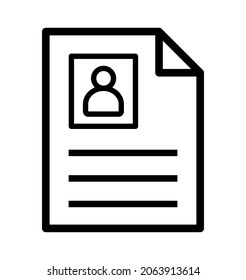 cv icon on white background