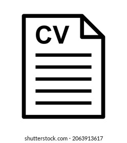 Cv-Symbol auf weißem Hintergrund