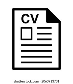 icono de cv en fondo blanco