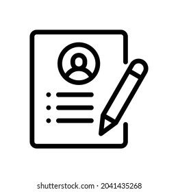 Cv icon. Resume symbol. Applying for a job. Job interview