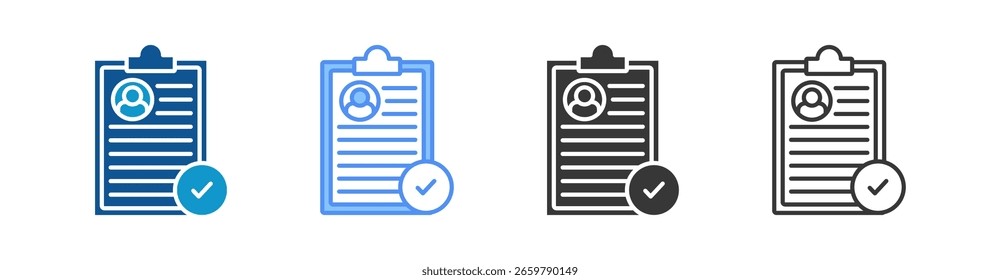 Cv Icon Set Multiple Style Collection