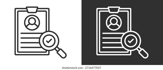 Cv Icon Set Colección De Vector Aislado En Blanco Y Negro
