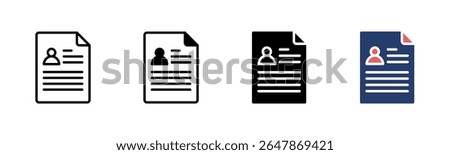Cv icon sheet multiple style collection