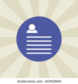 cv icon. sign design. background