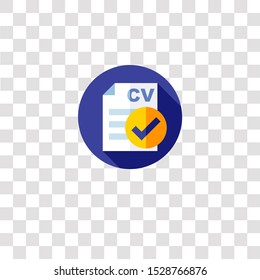 cv icon sign and symbol. cv color icon for website design and mobile app development. Simple Element from human resources collection for mobile concept and web apps icon.