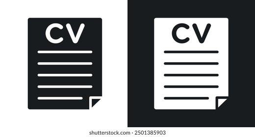 CV icon in solid style
