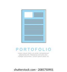 CV icon style illustration. Competitive business concept with business cv resume.