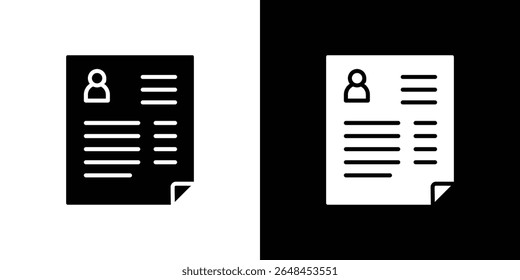 CV icon symbol collection. Flat vector stock illustration.