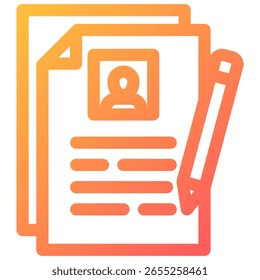 Símbolo de icono de Cv. Ilustración vectorial.