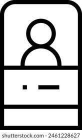 CV icon. Thin linear style design isolated on white background