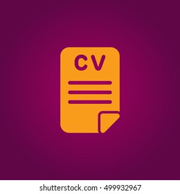 CV icon vector