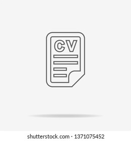 CV icon. Vector concept illustration for design.