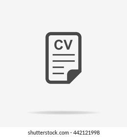 CV icon. Vector concept illustration for design.