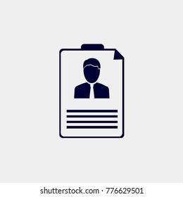 cv icon, vector illustration