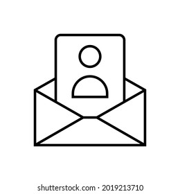 CV-Symbol, Vektor. Wiederaufnehmen des Illustrationszeichens. Benutzerdaten-Benutzerdaten