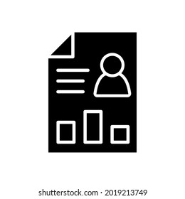 CV icon vector. Resume illustration sign. User data symbol or logo.