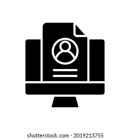 CV icon vector. Resume illustration sign. User data symbol or logo.
