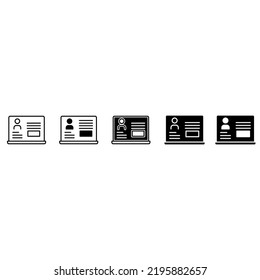CV icon vector set. Resume illustration sign collection. user symbol or logo.
