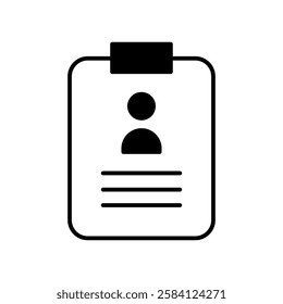 CV icon vector set. Resume illustration sign collection. user data symbol or logo.