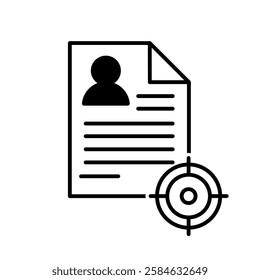CV icon vector set. Resume illustration sign collection. user data symbol or logo.