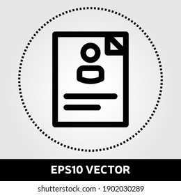 CV icon vector. Teamwork icon in flat design. Eps 10 vector illustration.