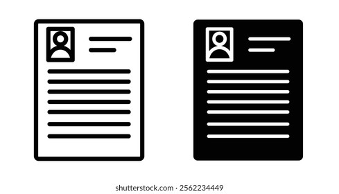 CV Icons pack in outlined and flat versions