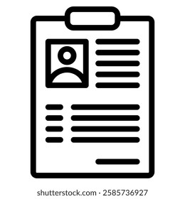 CV icons related to business process, team work and human resource management.