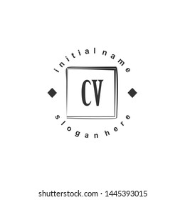 CV Initial beauty monogram logo vector